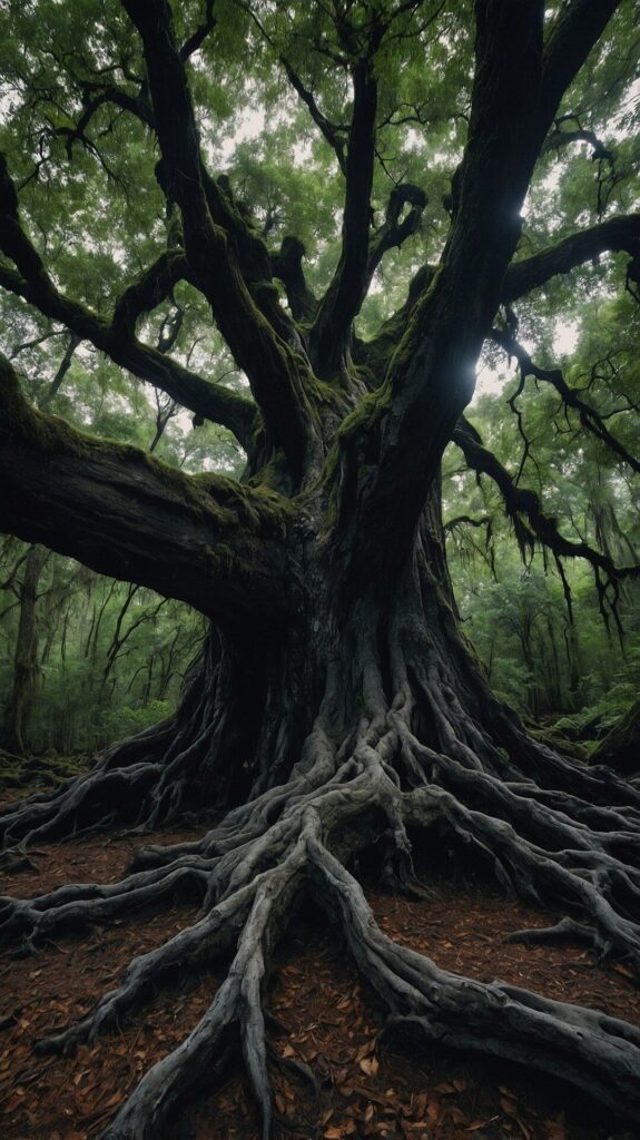 albero metafora di olismo mondo visibile invisibile